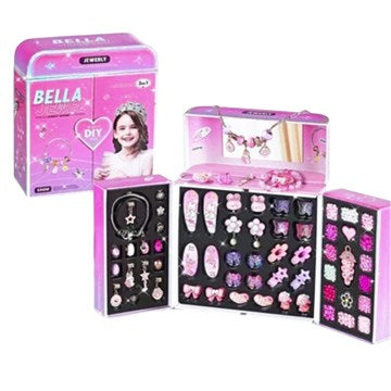 SET DE BELLEZA PULSERAS, HEBILLAS, DIJES Y ACCES. C/ESPEJO EN CAJA CARTERA/ROPERO JEWEL LM1656053 JU