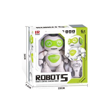ROBOT5 R/C INFRAROJO LUZ/MUSICA/BAILA 26X25X10CM EN CAJA B52 GRU01
