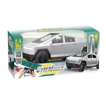 CAMIONETA TESLA R/C TRADICIONAL Y CONTROL DESDE EL CELULAR. C/LUCES Y BATERÍA RECARGABLE EN CAJA 15,5X36C13 CM GRU01