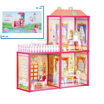 CASITA DE MUÑECAS TINY 80CM ALT.C/MUÑECA+MUEBLES+ACCES. 56672 SEB01