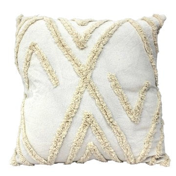 FUNDA ALMOHADON 45X45CM ALGODON NATURAL C/DETALLE F0282 F0281 MF01