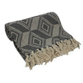 MANTA 130X190CM GRIS C/ROMBOS- NEGRA C/ARABEZCOS M0114 M0117 MF01
