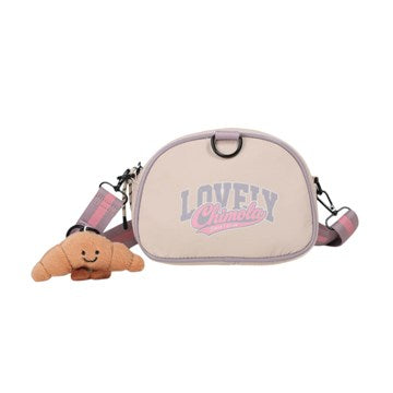 BANDOLERA 19,7X7X14CM BOWLING NURIA C/ CHARM DE CROISSANT DE PELUCHE. CB127 CHI01