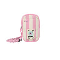 PORTACELULAR 11X3X18CM NYLON MALIBU ESTAMPADO C/VENTANA PVC  C/CORREA R160 CHI01