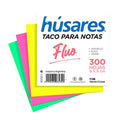 TACO ANOTADOR FLUO 9X9CM 300HJ 6532 HUSARES RCH01 (B48/1)