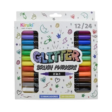 MARCADOR X12 BICOLOR C/GLITTER KIRUKI 700023 KIR01