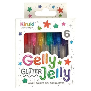 MINI BOLIGRAFO X6 GEL GLITTER KIRUKI 144004 KIR01