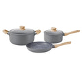 BATERIA COCINA 5 PZAS ALUMINIO ESMALTADO NEW GRANITO GRS01 HUD01 (B4/1)