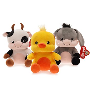 ANIMALES 20CM PLUSH VACA/PATO/BURRO 1728 PHI PHI