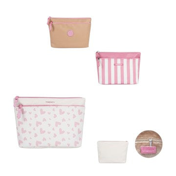PORTACOSMETICOS 20X25X8CM PVC C/BOLSILLO FRONTAL TRENDY 29446 TAR02