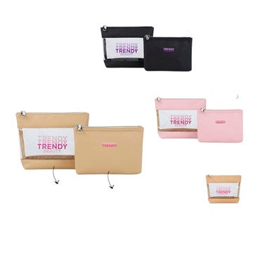 PORTACOSMETICOS X2 PVC IMPERMEABLE (17X18X6CM) (11X17X3CM) TRENDY 29461 TAR02