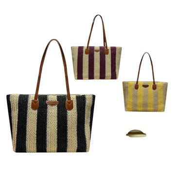 BOLSO PLAYA OREIRO 30X49X12 RAYAS 3COL 28875 TAR02