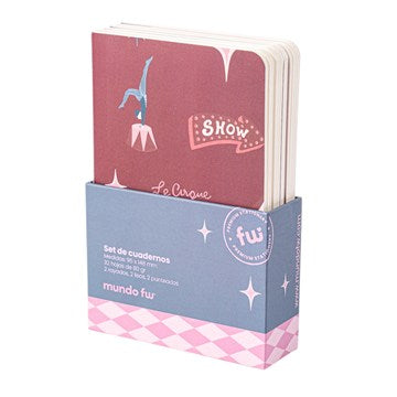 CUADERNOS 10X15 X6 32HJ (2 RAY+2 LISOS+2 PUNT.) DISEÑO LE CIRQUE 203519 FW