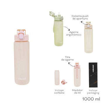 BOTELLA PLASTICO 1000ML HEAD 31374 TAR02