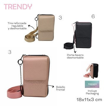 PORTA CELULAR 18X11CM TRENDY LOVE PU GRANEADO 29785 TAR02