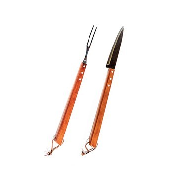 SET ASADO X2 TENEDOR + CUCHILLO BBQ-HJ04-SET MAT01