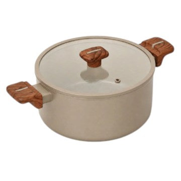 OLLA 28CM INDUCCION ANTIADHERENTE C/TAPA VIDRIO CAROL 12812 CAR15