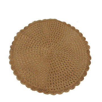 INDIVIDUAL 38CM RAFIA C/TERMINACION SIMIL PUNTILLA 405062 DSA01