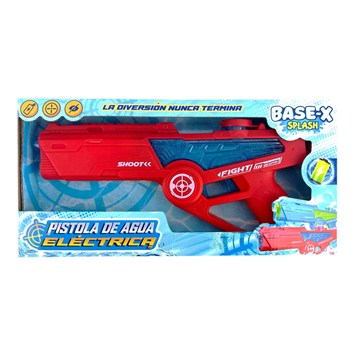 PISTOLA DE AGUA 40X20X6CM ELECTRIC TURBO-X BATERIA RECARGABLE BASE-X SPLASH EN CAJA VISORA 75154 8853 SEB01