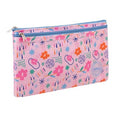 CARTUCHERA 2 CIERRES PLANA RANDOM FLORES TALBOT 7349 CSL01 (B30)