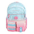 MOCHILA ESPALDA 43X30X12 POCKET PRO ROSA DEGRADE  2 CIERRES 3 BOLSILLOS FRONTAL  BOLSILLOS LATERALES  ESPALDA ACOLCHADA TALBOT 8066 CSL01 (B6)