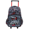 MOCHILA 18" C/CARRO GANG DINO 4 CIERRES 2 BOLSILLOS LATERALES PARA BOTELLA  RUEDAS DE PVC CARRO REGULABLE 2 ALTURAS 46X32X15,5 TALBOT 7283 CSL01 (B3)