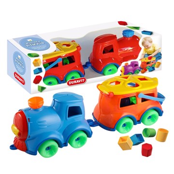 TREN DIDACTICO C/VAGON EN CAJA DURAVIT 627 CAU01