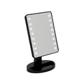 ESPEJO CUADRADO/OVAL C/LUCES LED CARGA USB Y SOPORTE PLAST. EP17040  CB-97761 VGO01 SF01