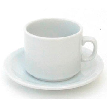 TAZA TE/DESAYUNO C/PLATO IGUAZU CERAMICA BLANCA 5692820 / 5692825/5691715/5015-1015 RES01 FBR01 (B24)
