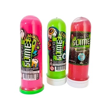 SLIME 120GRS POWER C/SORPRESA Y BRILLO J3241/J3247/J3248/J3249 CHIKI (B56)