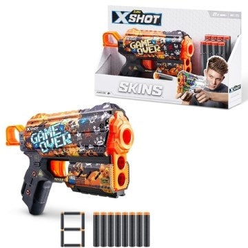 PISTOLA X-SHOT SKINS-FLUX  C/8 DARDOS 7298-36516 GTM IMS02