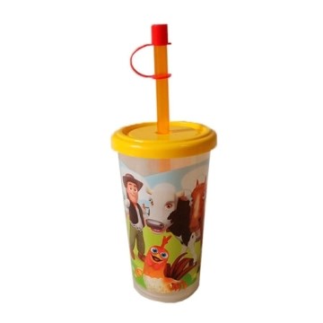 VASO ALTO RECTO C/SORBETE Y TAPA TOY STORY 01TOYSTO027 BEL01 (B6)