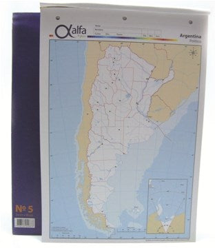 MAPA ARGENTINA POLITICO Nº5 LAPRIDA 313-57 GLOSS (B20)
