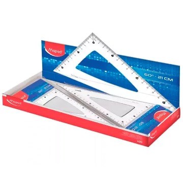 ESCUADRA 20CM CRISTAL MAPED 146122 146123  MAP01 (B800/20)