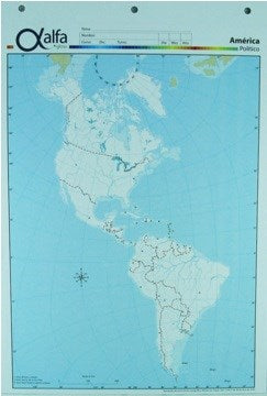 MAPA CONT. AMERICANO POLITICO Nº5  5140675 ALFA GLOSS (B20)