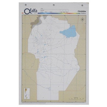 MAPA CORDOBA POLITICO Nº5 ALFA 5140781 GLOSS (B20)