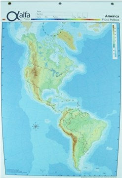 MAPA CONT. AMERICANO FIS/POL Nº3 3240569 ALFA GLOSS (B40)