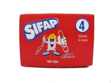 CLIP METAL Nº4 X100 UNID.33MM SIFAP 2300243000/2300143000(B:48/288)