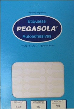ETIQUETAS 10X35MM CAJA PEGASOLA ART.3019 (B100)
