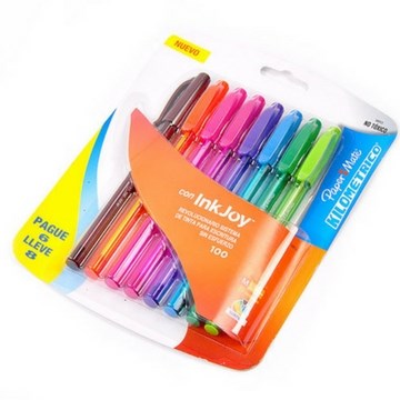 BOLIGRAFO PAPER MATE X8 COLOR SURT INKJOY 100 LA3853 NEW02 (B36)