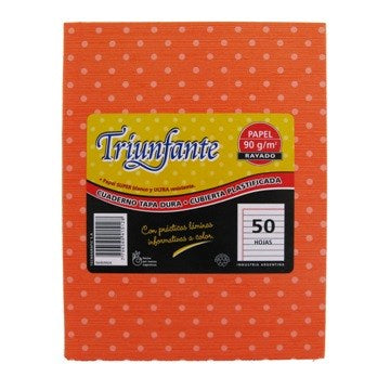 CUADERNO  50HJ T/D RAY LUNARES NARANJA 415128 TRIUNFANTE TEC02 (B5)
