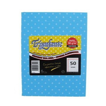 CUADERNO  50HJ T/D RAY LUNARES CELESTE 435126 TRIUNFANTE TEC02 (B5)