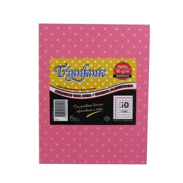 CUADERNO  50HJ T/D RAY LUNARES ROSA 445125 TRIUNFANTE TEC02 (B5)