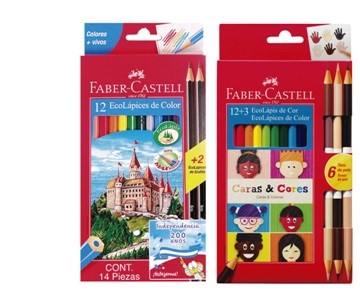LAPICES COLOR X12 LARGO FABER 112618/120112/112614/112621 FABER-CASTELL (B12)