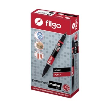 MARCADOR PERM. DOBLE PUNTA NEGRO FILGO PM042-C12-001 FIL01 (B12)
