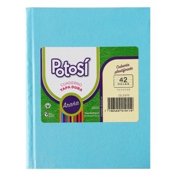 CUADERNO 42HJ T/D RAY ARAÑA CELESTE POTOSI 419119 TEC02 (B90)