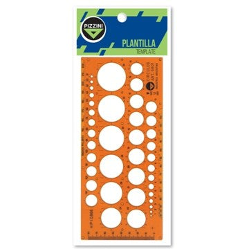 PLANTILLA CIRCULOS DE 1 A 34MM DE DIAM. PIZZINI 5801 PZ01 (B5/100)