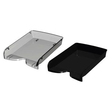 BANDEJA PAPELERA APILABLE X1 NEGRO/CRISTAL PIZZINI 801NG/801CR PZ01