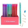 LAPIZ NEGRO C/PUNTAS INTERCAMBIABLES HB C/GOMA CUERPO GLITTER BENSIA 180155 COL01 (B50) (FANTASIA)