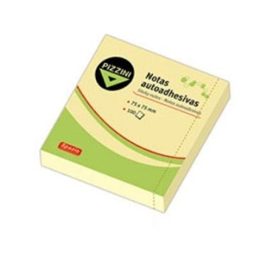 NOTAS AUTOADHESIVAS 75X75 AMARILLA X100HJ PIZZINI NA7575100 PZ01 (B120/10)